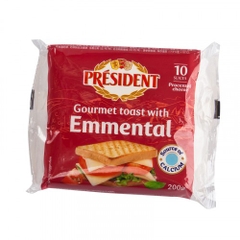 프레지덩 토스트 위드 엠멘탈 치즈 200G PRESIDENT Pho mai Toast with Emmental