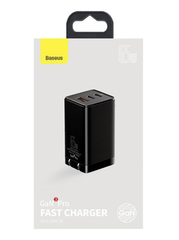 베이스어스 GaN USB 초고속 충전기 (블랙) 65W BASEUS Sac nhanh GaN 3 Pro 2C+U 65W (black)
