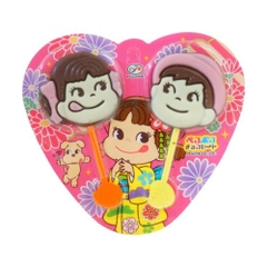 일본 후지야 페코 포코 초콜릿 롤리팝 24G Keo mut SCL Fujiya Peko Poko Chocolate Lollipop 24g