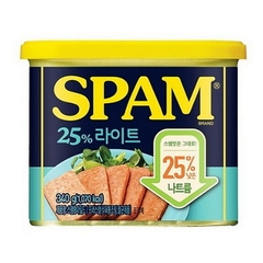 CJ 스팸 25% 라이트 340g CJ Thit hop Spam Light