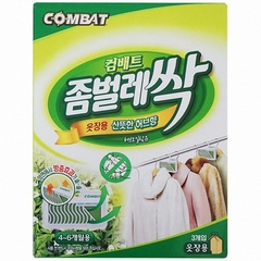 컴배트 좀벌레싹 옷장용 산뜻한 허브향 3개입 COMBAT Mieng diet con trung treo tu quan ao huong thao moc