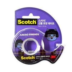 3M 스카치 카카오 프렌즈 선물 포장 테이프 19mm*16.5m 3M Bang dinh goi qua Scotch kakao friend (tim)