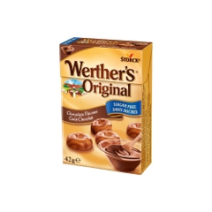 웨더스 오리지널 초콜릿 맛 슈가 프리 캔디 42G WERTHERS ORIGINAL Keo caramen hop bao thuoc la