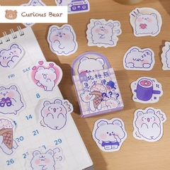 보라곰 45개 스티커 Sticker box 45 mieng dan gau tim