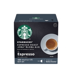 돌체 구스토 스타벅스 에스프레소 로스트 5.5G*12개입 NESCAFE Dolce Gusto Ca phe may Starbucks Roast