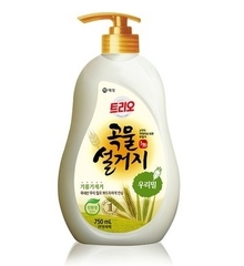 애경 트리오 곡물설거지 우리밀 용기 750ML Nuoc rua bat huong lua mach