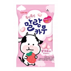 롯데 말랑카우 딸기 79G LOTTE Keo deo vi dau