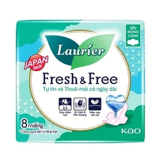 일본 로리에 프레쉬 앤 프리 초슬림 날개형 생리대 20매 (인도네시아산) LAURIER Fresh Free Xanh 20ps