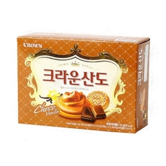 크라운 산도 초코바닐라 161G CROWN Banh quy Choco vanilla Sando