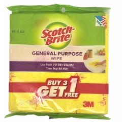 3M 스카치브라이트 다용도 행주 (34*35) 3+1 Khan lau da dung 34x35cm goi 3+1