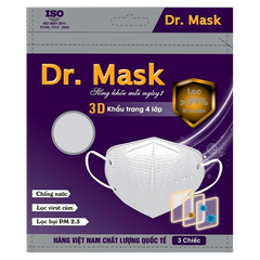 닥터 마스크 4단보호 3D마스크 (3개입) DR.MASK Tui 3 khau trang 3D