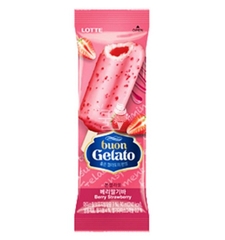 롯데 베리 딸기 아이스크림  LOTTE Kem Lotte que Gelato vi dau