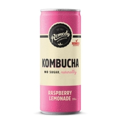 호주 레미디 오가닉 콤부차 라즈베리 레몬에이드 무가당 250ml Kombucha co ga khong duong vi chanh mam xoi