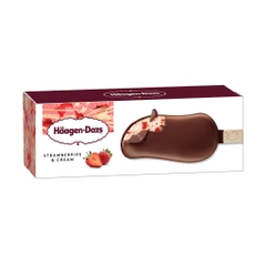 프랑스 하겐다즈 딸기 & 크림 싱글바 80ml HAAGEN-DAZS Kem dau & kem tuoi que