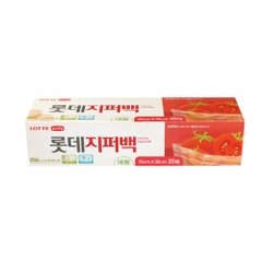 롯데 지퍼백 중형 22*27*30매 LOTTE Tui dung thuc pham (trung)