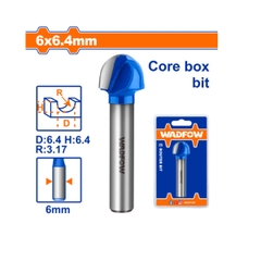 Mũi phay gỗ  đầu tròn 6x6x6.4mm WADFOW WRG8401