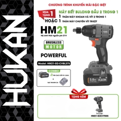 HK2308.06 - Combo Hukan máy bulong pin 2in1 G2-CVBL375 tặng ngay thân bắn vít G2CVT555 Hukan