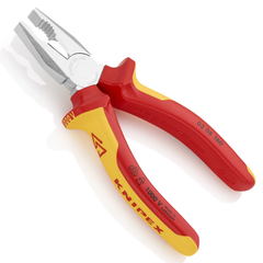 Kìm điện đa năng 160mm lưỡi cắt HRC 60, cách điện 1000V Knipex 03 06 160