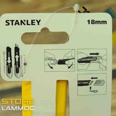 Dao rọc giấy 18mm cán nhựa cao cấp Stanley 0-10-151