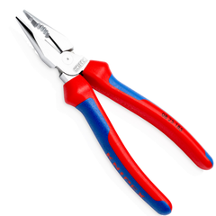 Kìm mũi nhọn mạ chrome, cộng lực 185mm Knipex 08 25 185