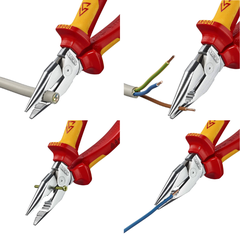 Kìm mũi nhọn 185mm cách điện 1000V Knipex 08 26 185