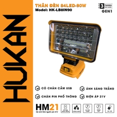 Thân đèn pha dùng pin 84 Led 90W Hukan HK-LB8IN90W