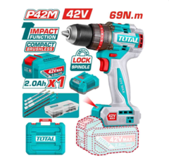 Máy Khoan Búa TOTAL TIDLI4216982 96N.m Không Chổi Than Dùng Pin 20v (không kèm pin và sạc)