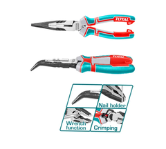 Kìm mỏ nhọn mũi cong cao cấp 200mm Total THT24816S