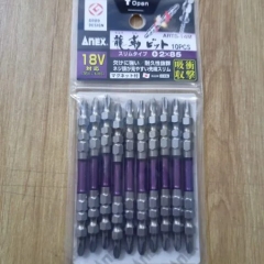 [ Bán lẻ ] Vỉ 10 mũi bắn vít 2 đầu có từ tính dài 110mm Anex ARTS-14M+