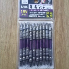 [ Bán lẻ ] Vỉ 10 mũi bắn vít 2 đầu có từ tính dài 85mm Anex ARTS-14M+2