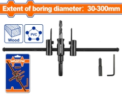 Bộ mũi khoan khoét lỗ tròn điều chỉnh 30-300mm (gỗ và thạch cao) Wadfow WKJ9K03