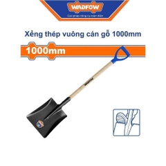 Xẻng thép vuông cán gỗ 1000mm Wadfow WSE1317