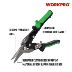 Kéo cắt tôn mũi cong phải 250mm (10inches) Workpro WP214015