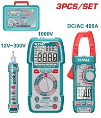 Combo Bút thử điện & đồng hồ vạn năng  & Ampe Kìm AC Total TOS24067