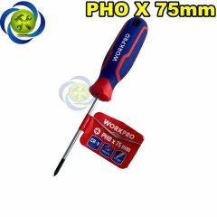 Tua vít PH0x75mm cán mềm chống trượt Workpro WP221025