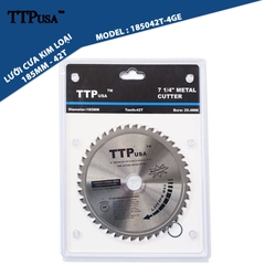 Đĩa cắt sắt hợp kim đa năng 185mm 42 răng cốt 25.4mm TTPusa 222-185042T-4GE