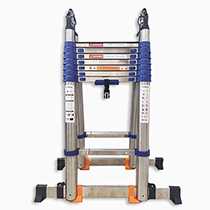 Thang rút đơn INOX đai xanh có bánh xe NATEX TMB256