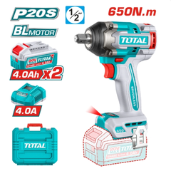 Máy siết bu lông dùng pin 20V 650Nm TOTAL TIWLI2065 (kèm 2 pin 4Ah + sạc)