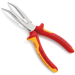 Kìm kẹp mạ chrome mũi cong 40°, dài 200mm cách điện 1000V Knipex 2626200