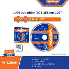 Lưỡi Cưa Nhôm TCT 355mm-100T WADFOW WTC2K05