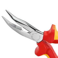 Kìm kẹp mạ chrome mũi cong 40°, dài 160mm cách điện 1000V Knipex  2526160