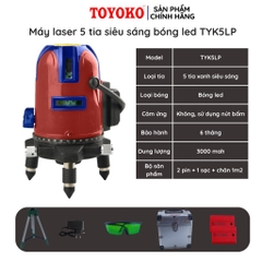 Máy cân bằng laser 5 tia xanh siêu sáng Toyoko TYK5LP