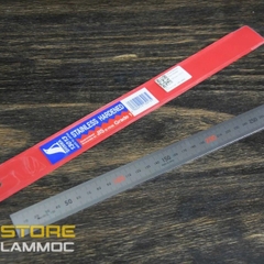 Thước lá inox mạ nhũ bạc 30cm Shinwa 13013