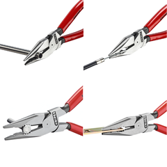 Kìm mũi nhọn 185mm, cán bọc nhựa Knipex 08 21 185