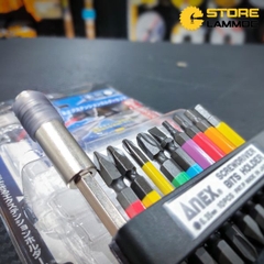 Bộ mũi bắn vít 10 mũi đa dụng nhiều màu Anex ACMH9-E