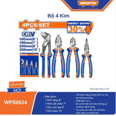 Bộ kìm đa năng 4 chi tiết Wadfow WPS0624