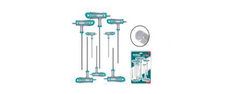 Bộ 8 chìa lục giác tay cầm chữ T Total THHW8081