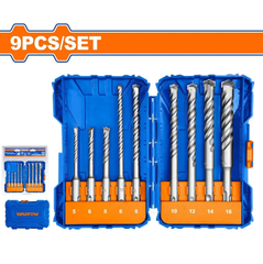 Bộ 9 mũi khoan bê tông SDS Plus WADFOW WHD6509
