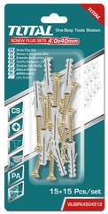 Bộ 15 tắc kê vít ST4.0x40mm Total WJSPK4504512
