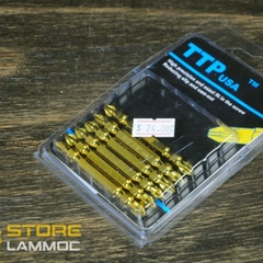 Mũi bắn vít 2 đầu 4 cạnh cao cấp màu vàng TTPusa